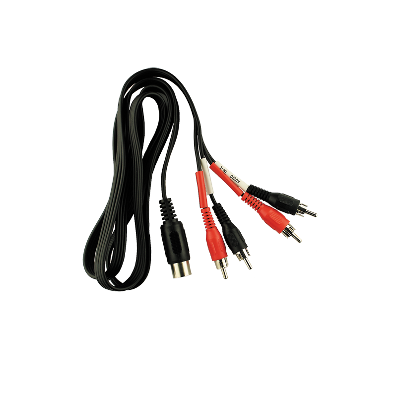 Audio connection with 4 RCA connectors to DIN connector