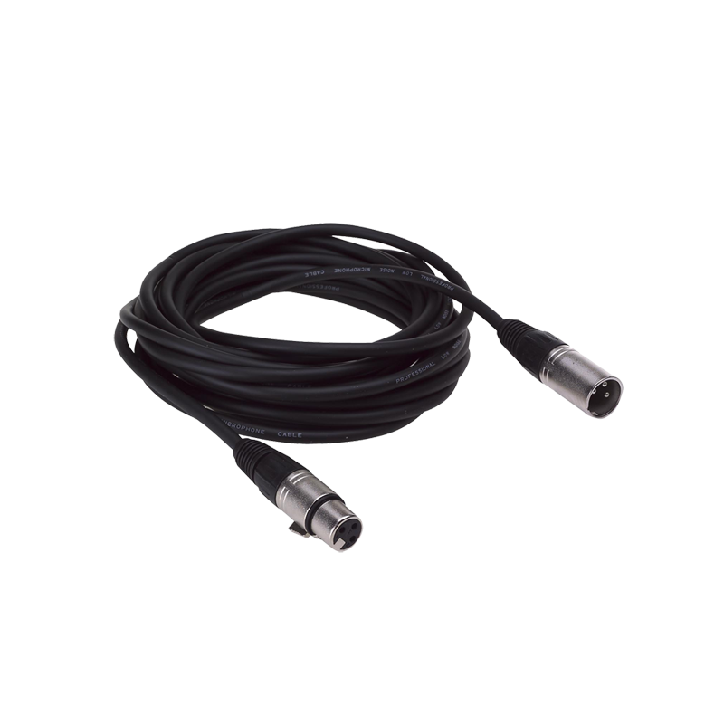 global Unir Caliza Cable balanceado de 1 XLR hembra a 1 XLR macho, 6 m. Negro.