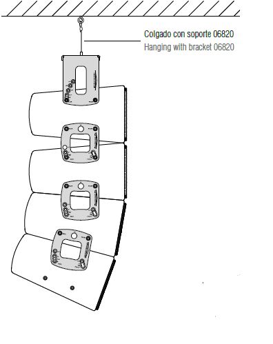 Smart array colgado con soporte